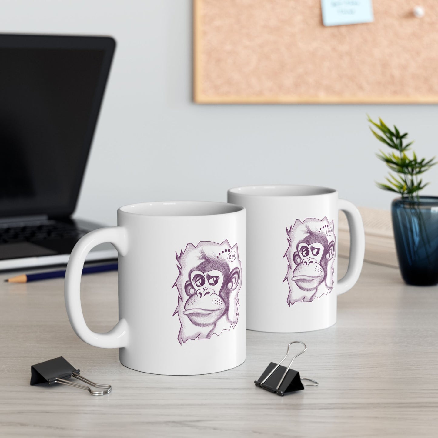 Whimsical Ape Ceramic Mug