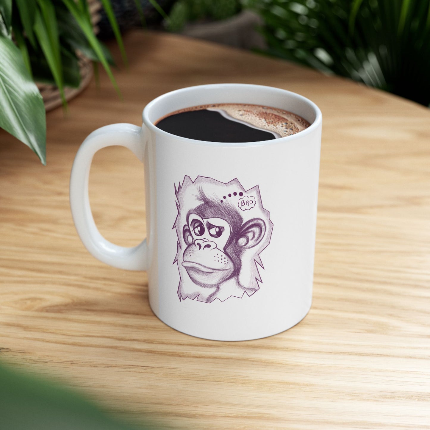 Whimsical Ape Ceramic Mug