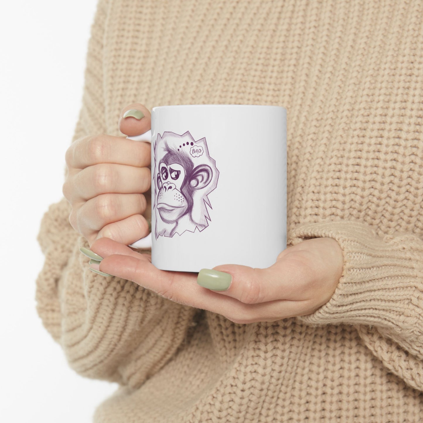 Whimsical Ape Ceramic Mug