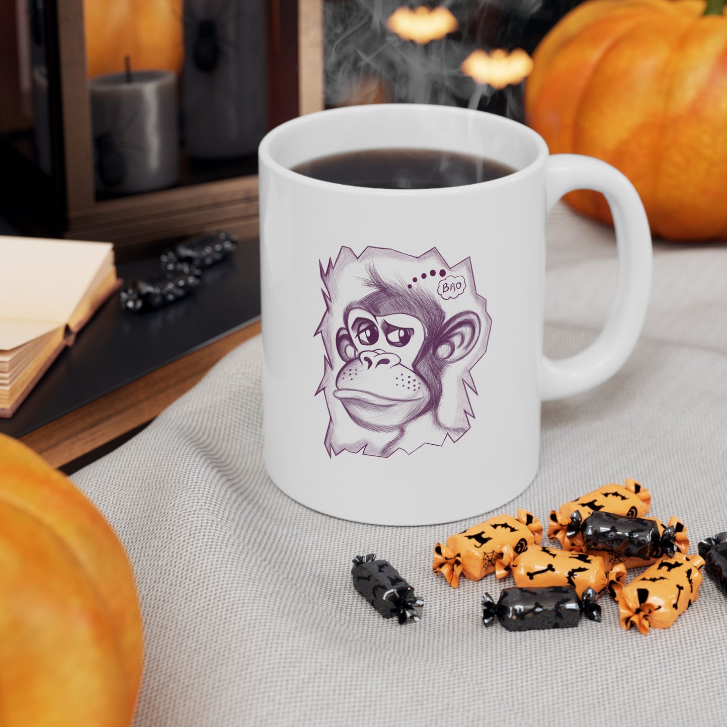 Whimsical Ape Ceramic Mug