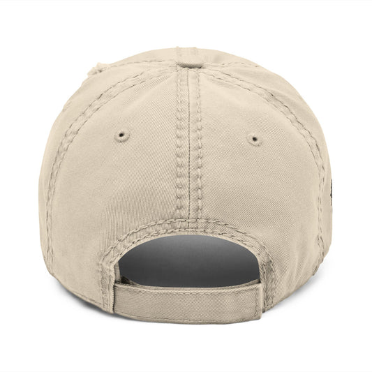 Trendy Distressed Dad Hat with Embroidered Design